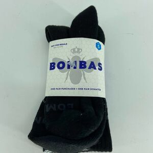 Bombas Black Crew Sock Small New